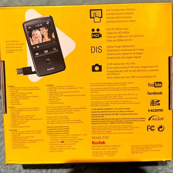 NWB, Kodak PlayTouch Video Camera (Black), take video or still photos - Picture 5 of 11